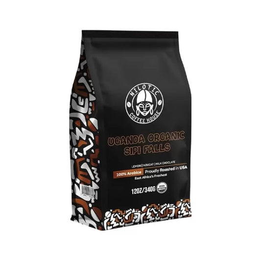 Ugandan Sipi Falls Coffee – Single-Origin, Whole Bean, Organic – Lemon, nougat, milk, chocolate – Ideal for Espresso & French Press – 12oz